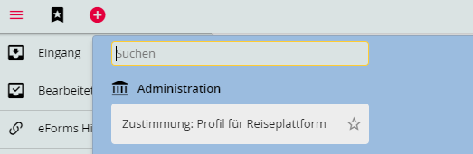 E-Forms Registrierung